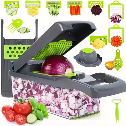 14/16 in 1 Multifunctional Kitchen Artifact Vegetable Cutter Dicer Shredder Grater Slicer Household Kitchen Supplies