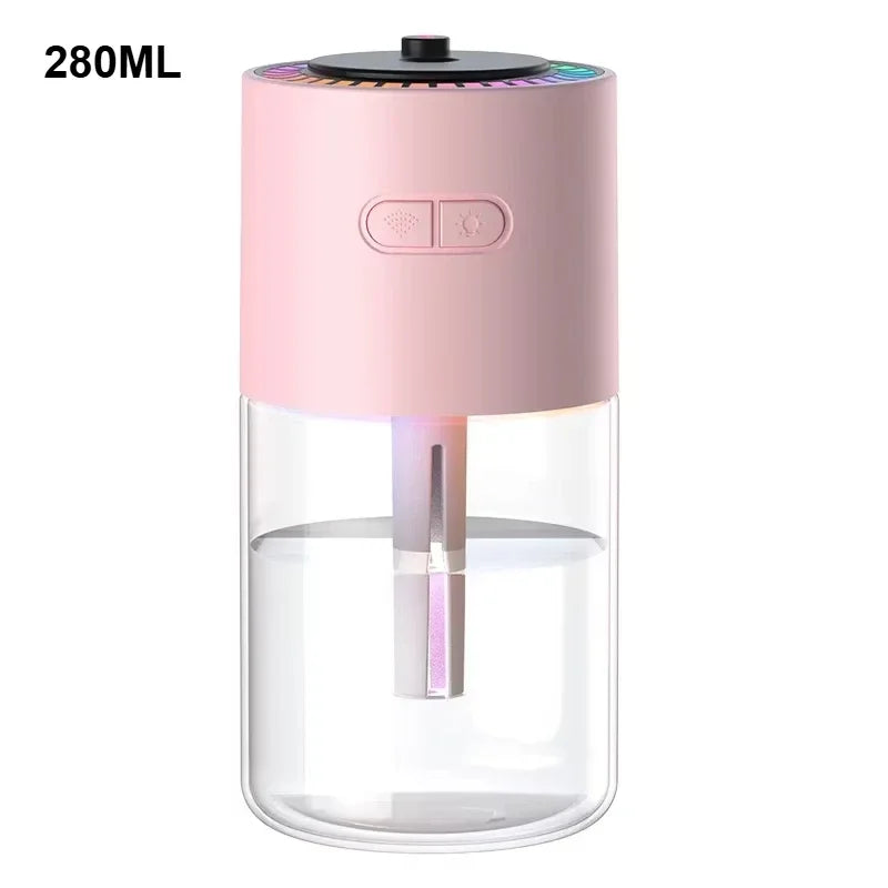 Creative Starry Sky Projection Humidifier Mini Rotating Car Air Humidifier with LED Light USB Electric Aroma Diffuser for Bedroo