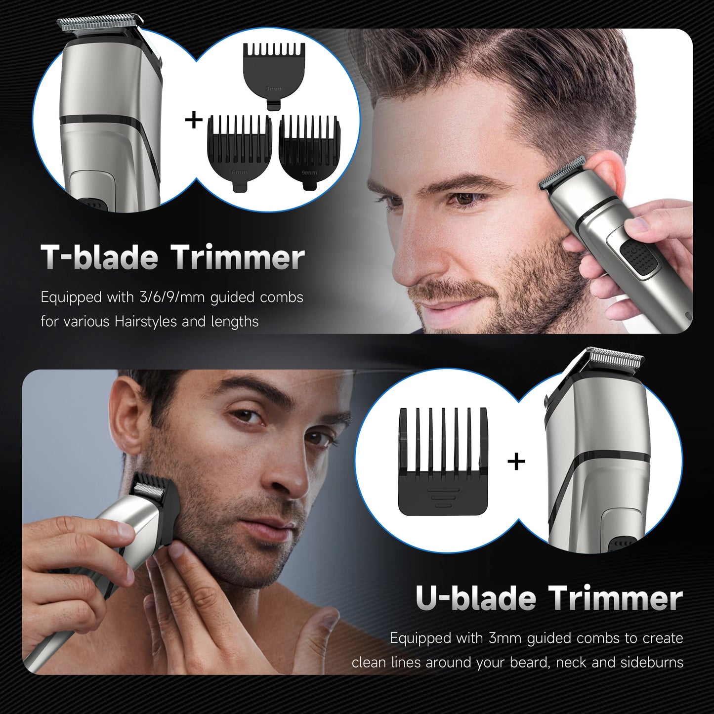 Electric Hair Clippers Shaver For Men's Razor Hair Cutting Trimmer kits Multifunctional Nose Hair Trimmer 5 In 1 Professional