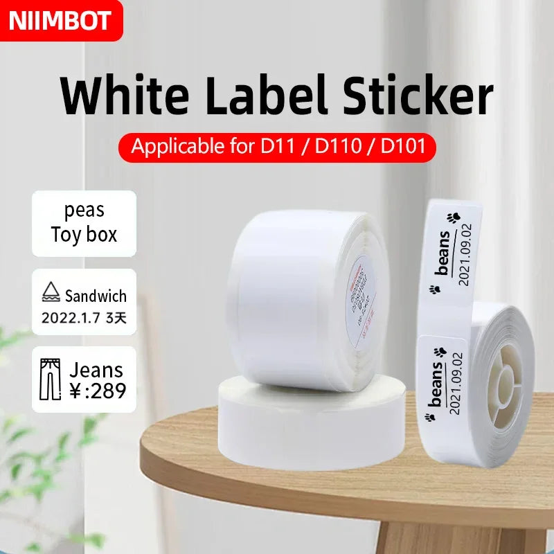 NIIMBOT D11/D110/D101/H1 Mini self-adhesive thermal label paper,   price tag, stickers, item cla Label Sticker