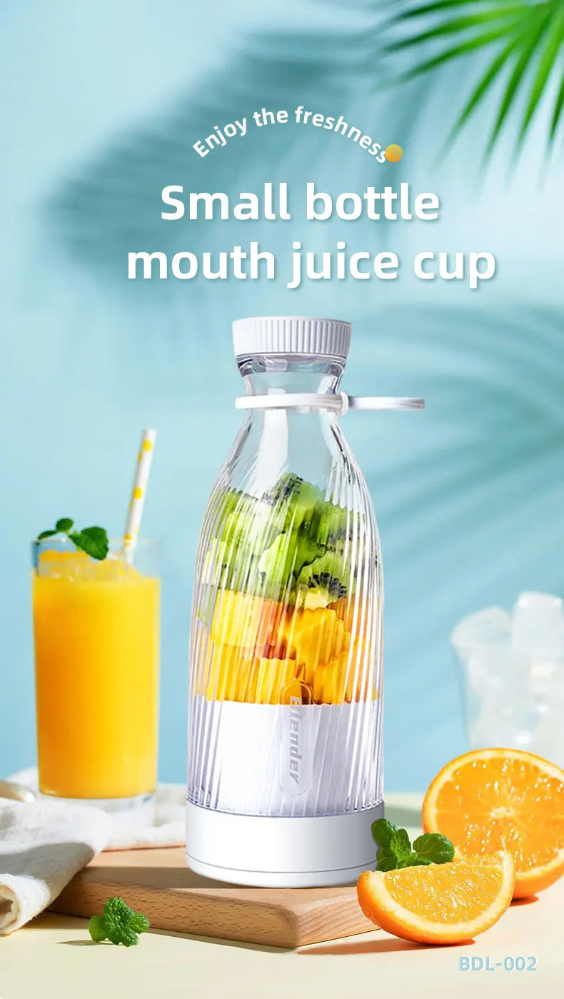 500ML Portable Blender Electric Juicer Fruit Mixers USB Rechargeable Blender  juice Cup Bottle 6 Blades