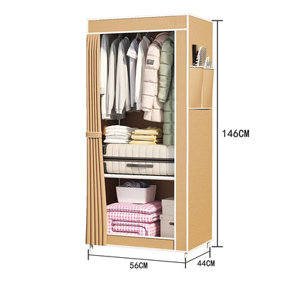 Simple Wardrobe Bedroom Household Simple Assembly Cloth Wardrobe Rental Housing Storage Wardrobe Storage Simple Storage Cabinet