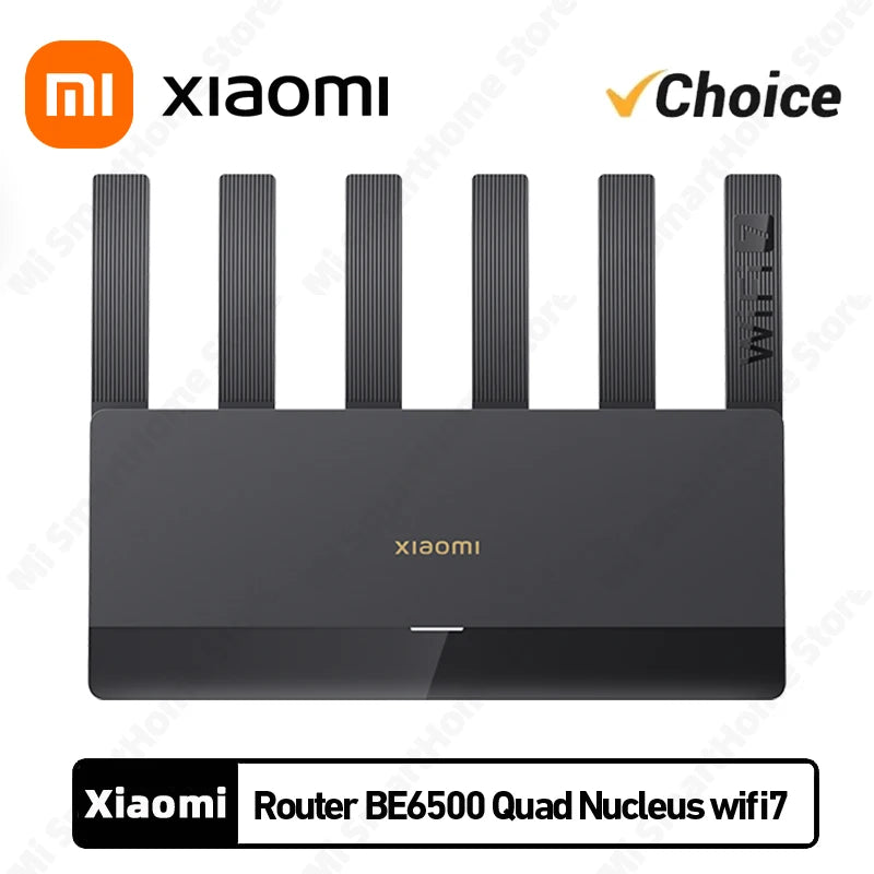 Xiaomi Router BE6500 Quad Nucleus wifi7 6500Mbps 2.5G Ethernet Port Dual Frequency 2.4/5GHz 6 Independent Signal Amplifiers Mesh