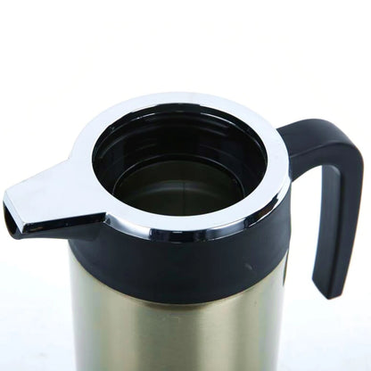 12V/24V Electric Heating Cup Kettle Stainless Steel Water Heater Bottle Auto Shut Off Fast Boiling Kettle for Travel Car Truck