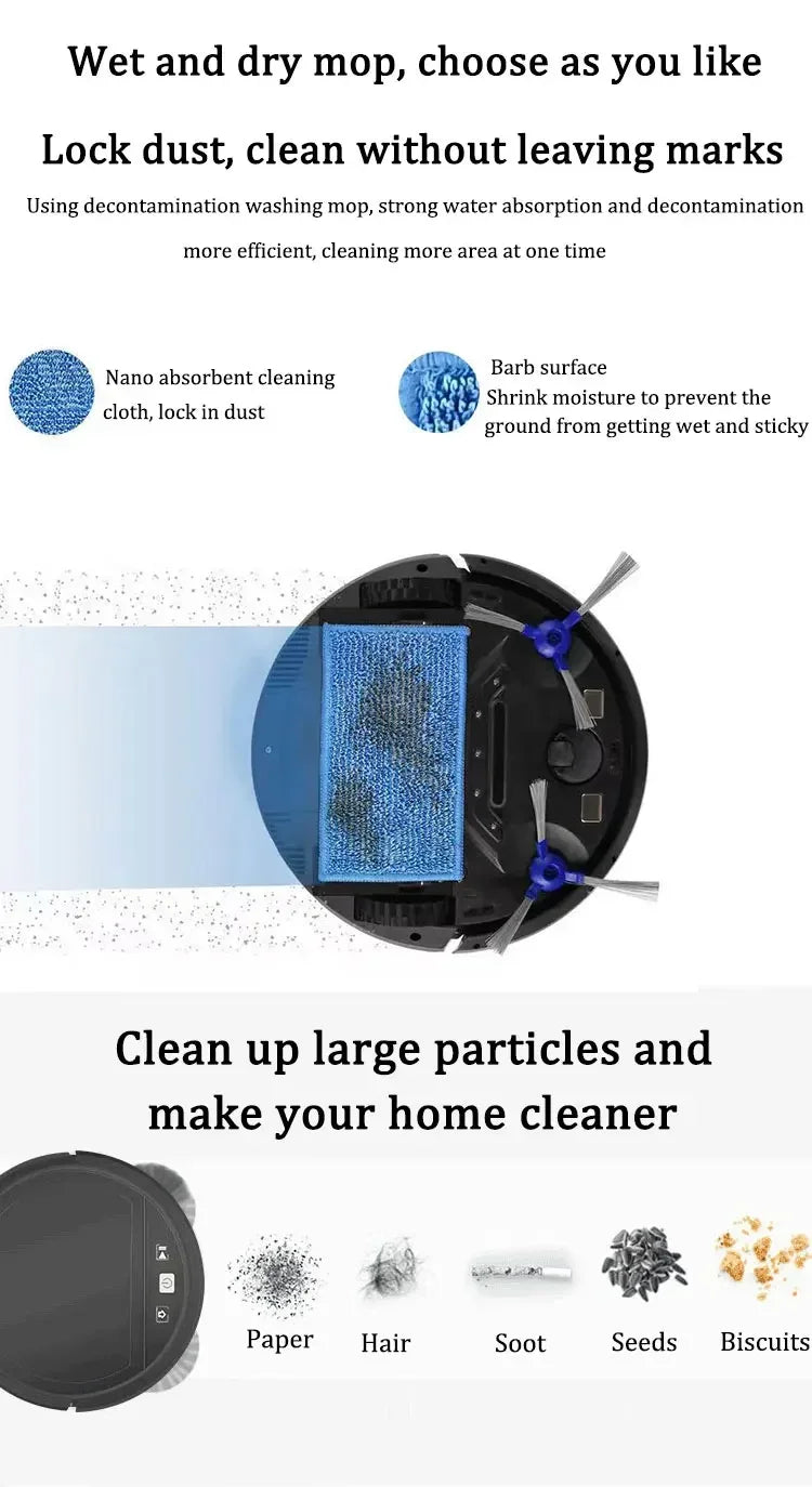 Robot Vacuum Cleaner 2500PA Smart Remote Control Wireless AutoRecharge Floor Sweeping Cleaning appliance Vacuum Cleaner For Home