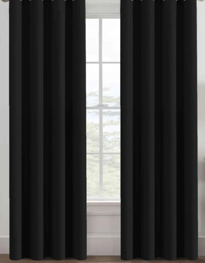 1PC Black High Blackout Curtains for Bedroom and Living Room