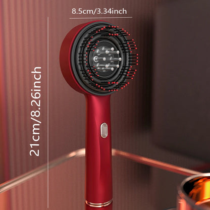 1pc Head Massager Vibration Massage Comb Red Light Therapy Hair Growth Massage Scalp Brush Anti Hair Loss Liquid Oil Hair Care