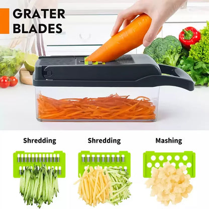 Portable Vegetable Cutter Shredder Multifunctional Slicer Potato Chopper Carrot Grater Reusable Fruit Veggie Cutting Tool