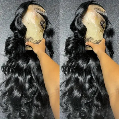 30 Inch Body Wave 13x6 Transparent Lace Frontal Wig Human Hair Brazilian 180% Density Remy 4x4 Lace Closure 13x4 Lace Front Wigs