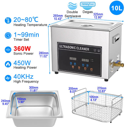 2L 3L 6L 10L 15L 30L Ultrasonic Cleaner US EU AU UK Ultrasonic Bath Washing Dental Retainer 60w 600w Ultrasound Cleaning Machine