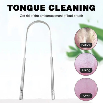 Tongue Scraper Cleaner Fresh Breath Cleaning Coated Tongue Tools Care Toothbrush Stainless Quality Hygiene High Quality