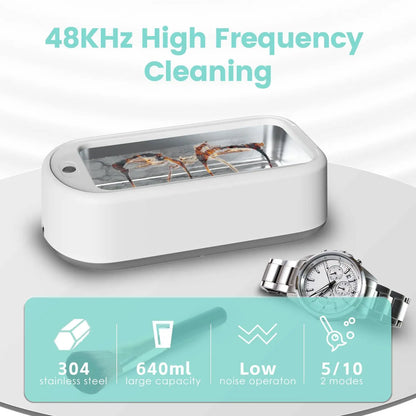 New Cross-Border Ultrasonic Cleaning Machine for Home Use: Small Size, Ideal for Cleaning Glasses, Jewelry, Dentures