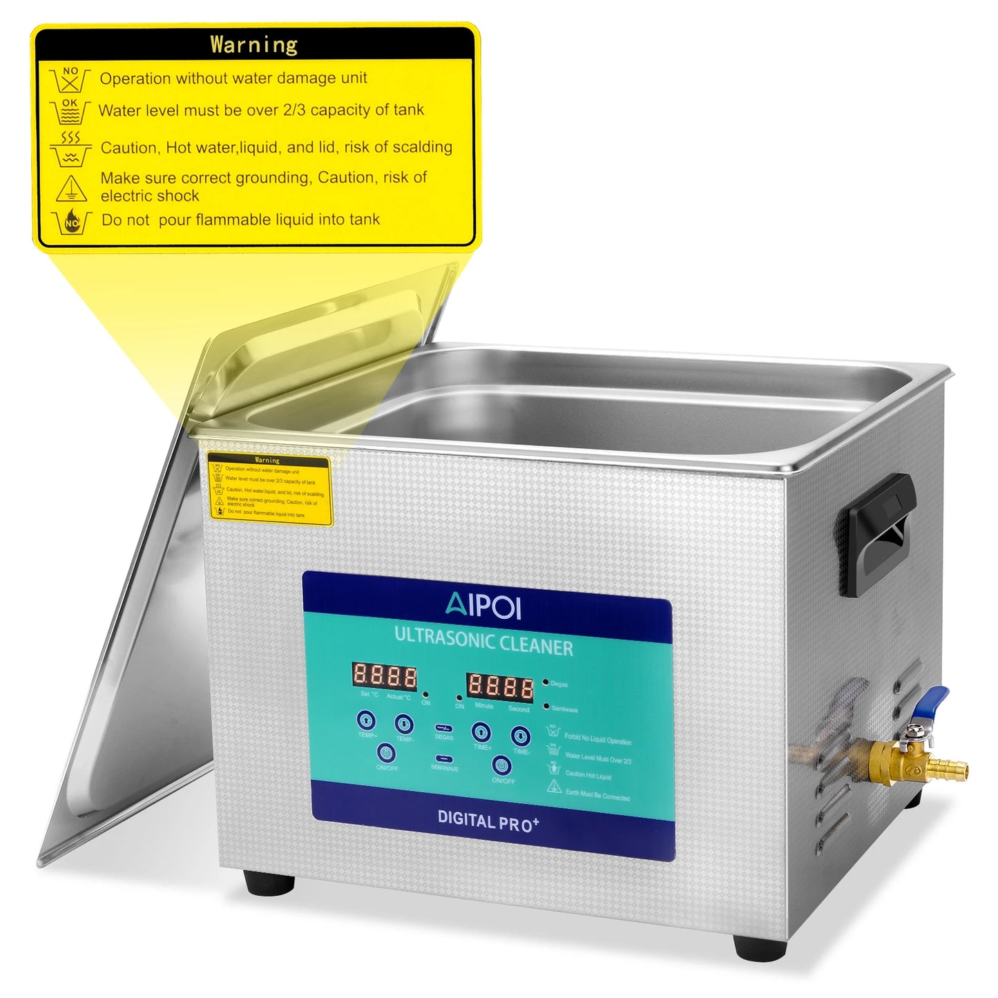 [Ships from UK ] AIPOI Ultrasonic Cleaner 800ml 2L 3.2L 6.5L 10L 15L 22L 30L Home Appliance