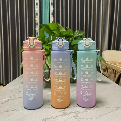 3pcs  Water Bottle Gradient  Water Bottles Set Leak-Proof Sports Cups Portable Drinking Cups Summer Drinkware Outdoor