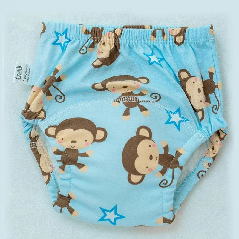 6 Layers of Waterproof and Reusable Cotton Baby Training Pants Baby Shorts Underwear Baby Diapers Diapers Underwear Diaper