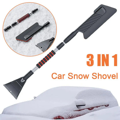 3-in-1 80.5*10.5cm Winter car detachable snow plow Aluminum alloy shovel Sweep 1 Snow sweep snow defrost EVA grip cleaning tools