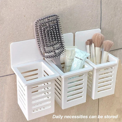 3/2/1PCS Wall Mounted Toothbrush Holder Set Spoons Forks Self-adhesive Cup Toothpaste Bathroom Kitchen Rack Accessories