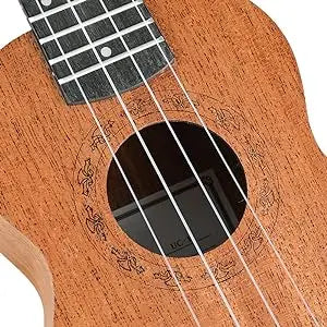 Ukulele for Kids Adults Beginners,21 Inch Soprano Ukulele Handmade Mahogany Wood Hawaiian Guitar with Strings Gig Bag, Brown