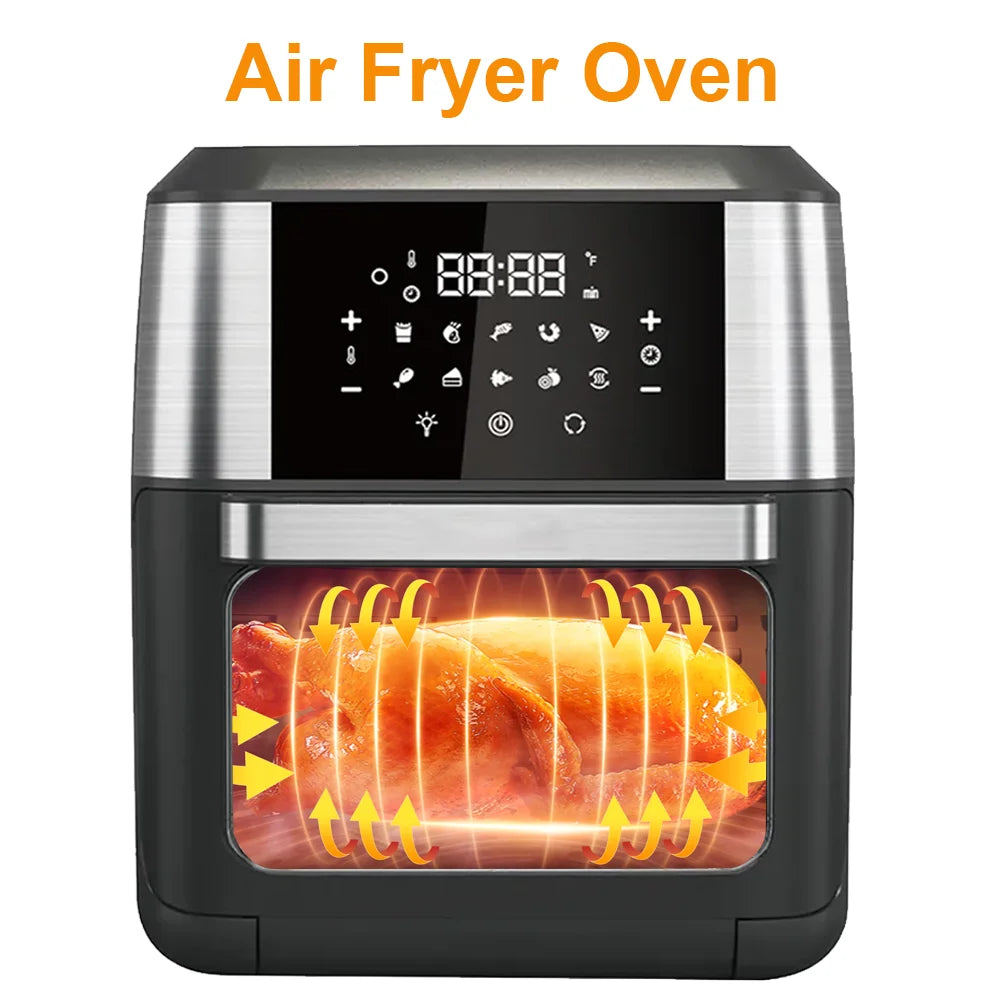 2400W 9L/1700W 12L/1350W 10L Hot Air Fryer Multi-function air fryer Automatic Programmes with LED Touch Screen timable air fryer