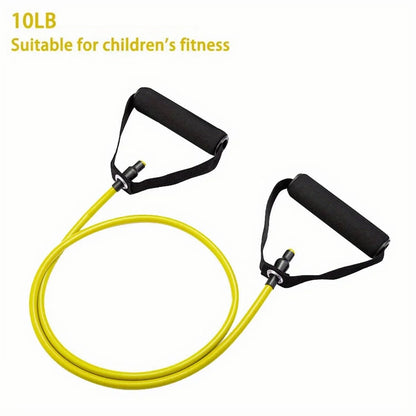 1pc 5 Levels Resistance Bands (suitable Beginner) With Handles Yoga Pull Rope Elastic Fitness Exercise Tube Band For Home Workou