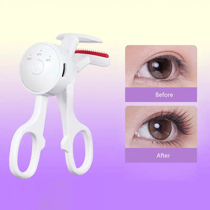 Electric Heated Eyelash Curler Eyelashes Curls Thermal Eyelash Curler USB Rechargeable Mini Long Lasting Makeup Tool Beauty Tool