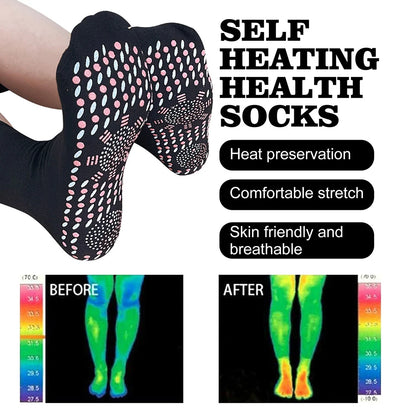 Winter Warm Self Heated Massage Socks Therapy Non-slip Therapy Massage Socks Comfortable Arch Support for Camping Hiking Skiing