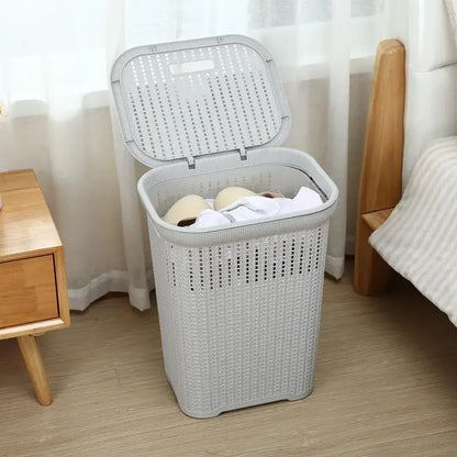 Nordic Wind Plastic Home Bathroom Laundry Basket Living Room Multi-purpose Toy Basket Bedroom Clothing Storage Basket