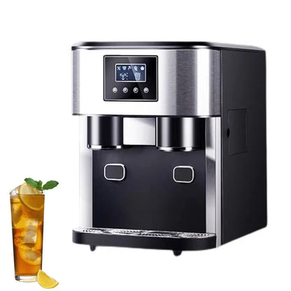 15kg Countertop Ice Making Machine Chewable Ice Cube Nugget Ice Maker with Side Tank Home Kitchen Office Bar Ice Water Maker