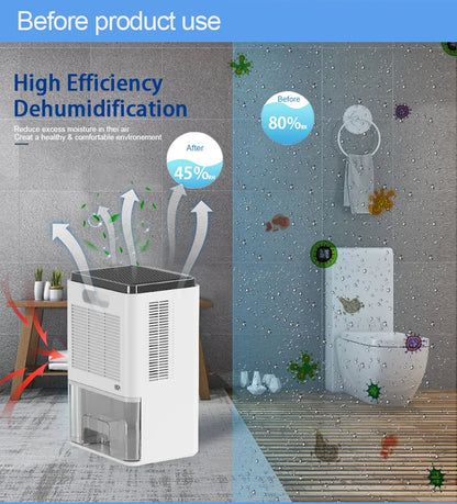 2500 ml compact semiconductor touch screen intelligent portable negative ion air dehumidifier household