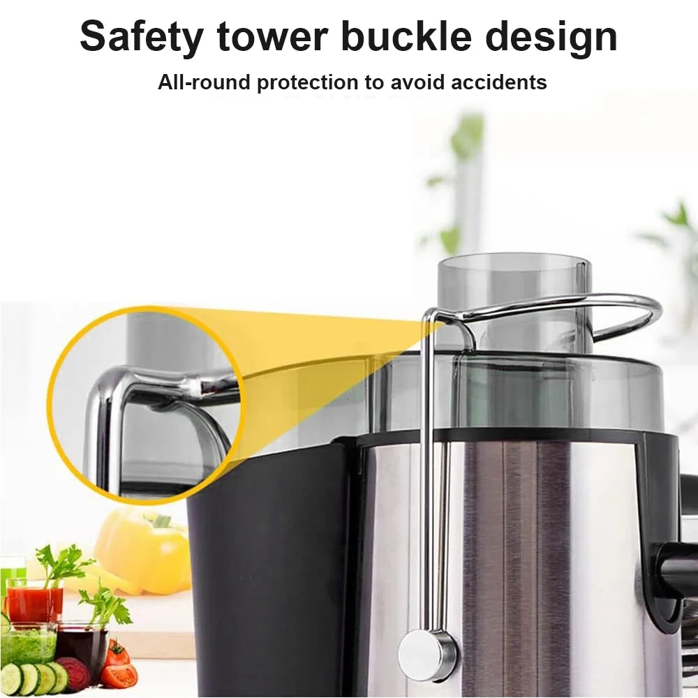 [UK Stock] Juice Extractor Centrifugal Juicer Machines Whole Fruit and Vegetable, 5cm Wide Mouth Juicer Extractor with 2 Speed