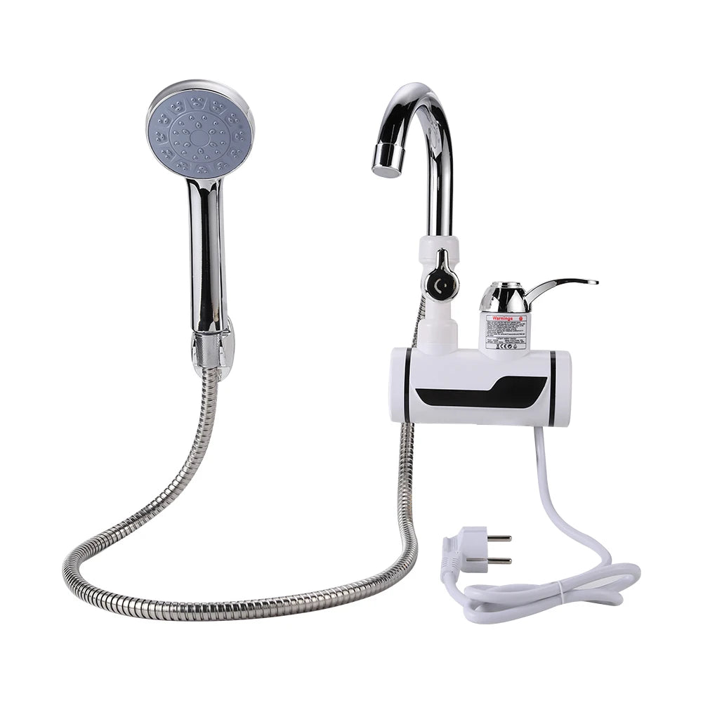 Digital Display 220V Kitchen Bathroom Tankless Electric Hot Water Faucet Heater