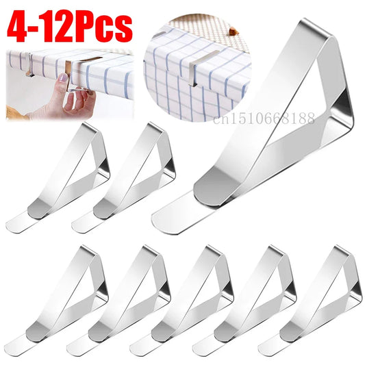 4-32Pc Stainless Steel Table Cloth Clip Wedding Picnic Table Cover Clip Holder Tablecloth Stable Clips for Restaurant Fixed Clip