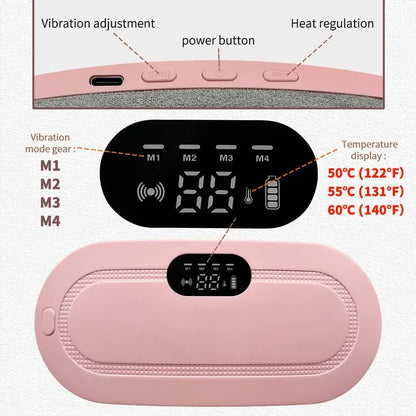 Portable Cordless Heating Pad Electric Smart Warm Palace Belt Device Portable Fast Heating Belly Wrap Belt for Women and Girl