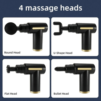 Fascial Massage Gun Electric Waist and Back Massager High-Frequency Vibration Muscle Relaxation Electric Shoulder Massage Gun