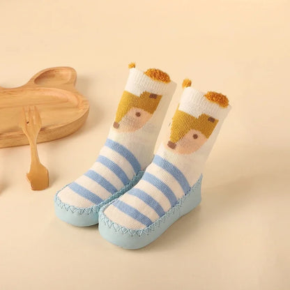 Winter Baby Cute Cartoon Animal Floor Socks with Rubber Anti Slip Sole Cotton Warm Shoes for Infant Girls Boys Slipper Stuff