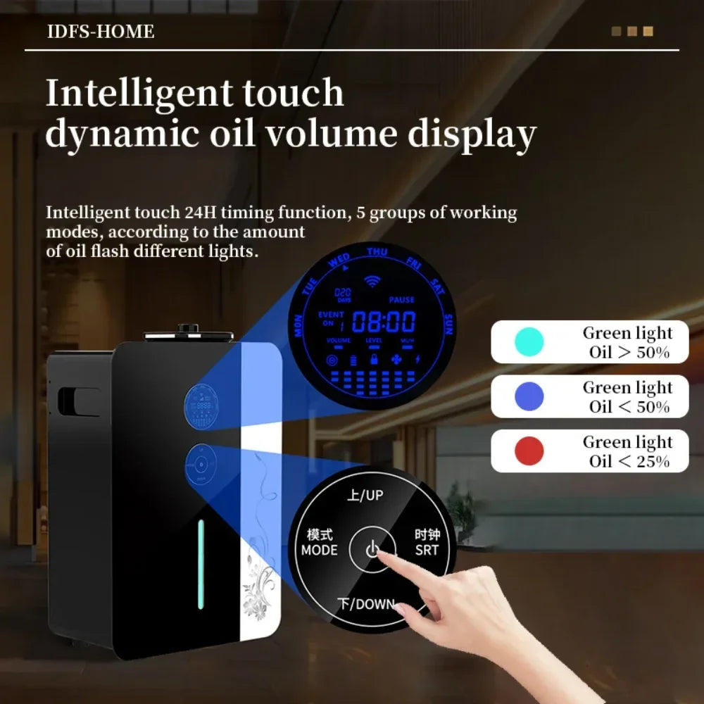 NAMSTE 3000m³ High Power HVAC Air Freshener 800ML WIFI Electric Aromatic Oasis Metal Body Smart Timer Professional Scent Diffuse