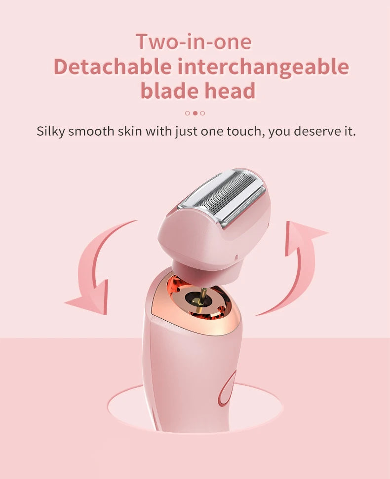 2 in 1 Waterproof Double Head Female Electric Epilator Body Hair Trimmer Kit Hair Removal Lady Shaver for Women