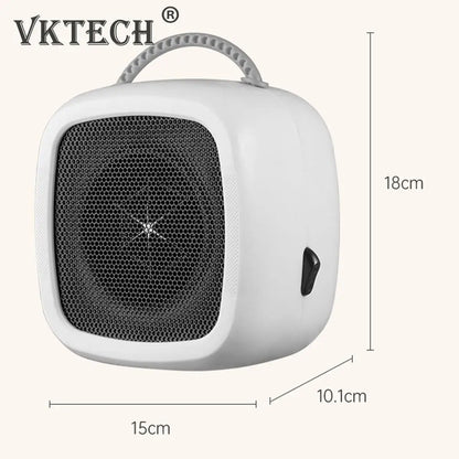 500W PTC Desktop Electric Heater Mini Portable Fan Heater Ceramic Heating Warm Air Blower Home Office Warmer Machine