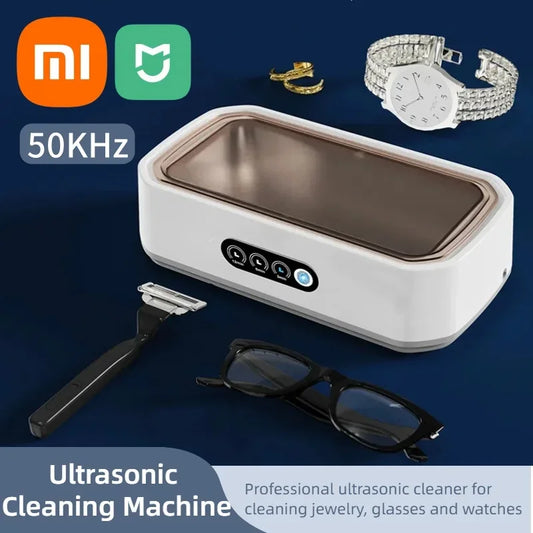 Xiaomi Ultrasonic Cleaning Machine 50,000Hz Glasses Cleaning Machine 650ML Large Capacity Jewelry Braces Professional Cleaner