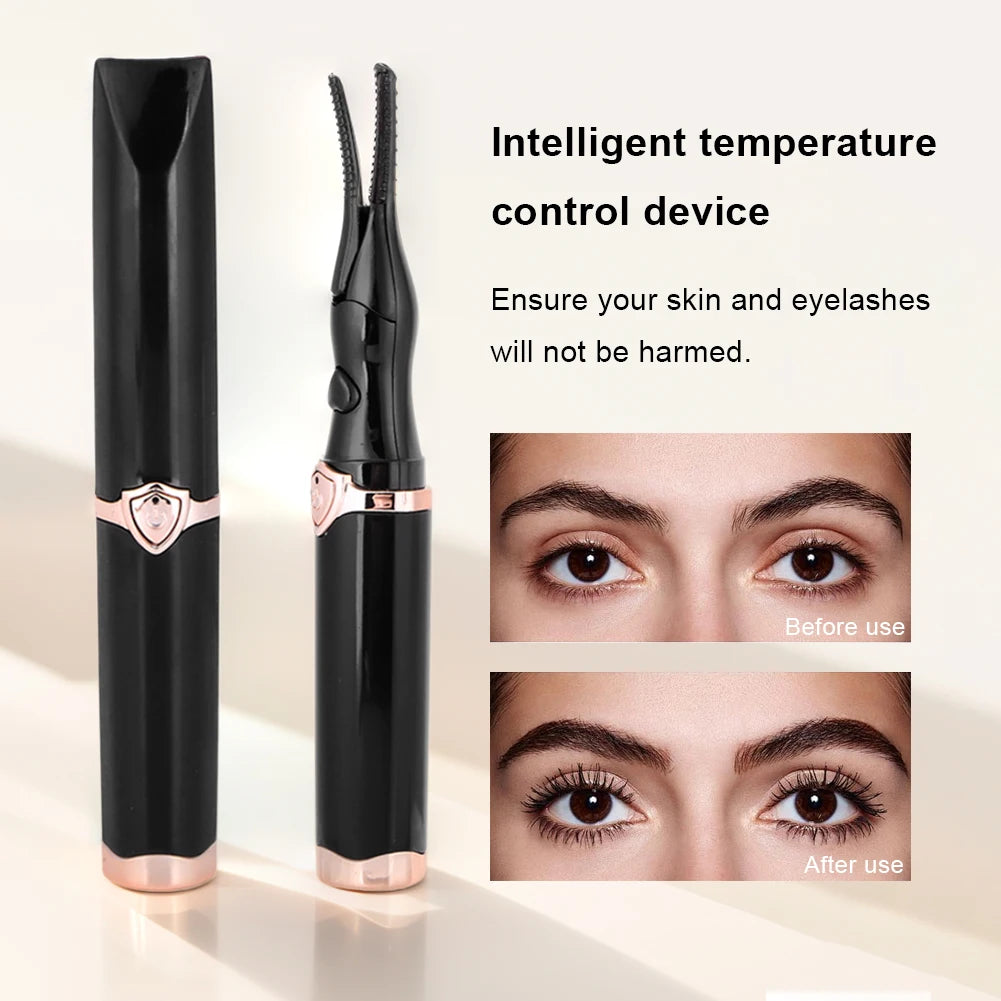 Heated Eyelash Curler USB Rechargeable Electric Eyelash Curler 2 Heating Modes Long Lasting for Quick Natural Curling