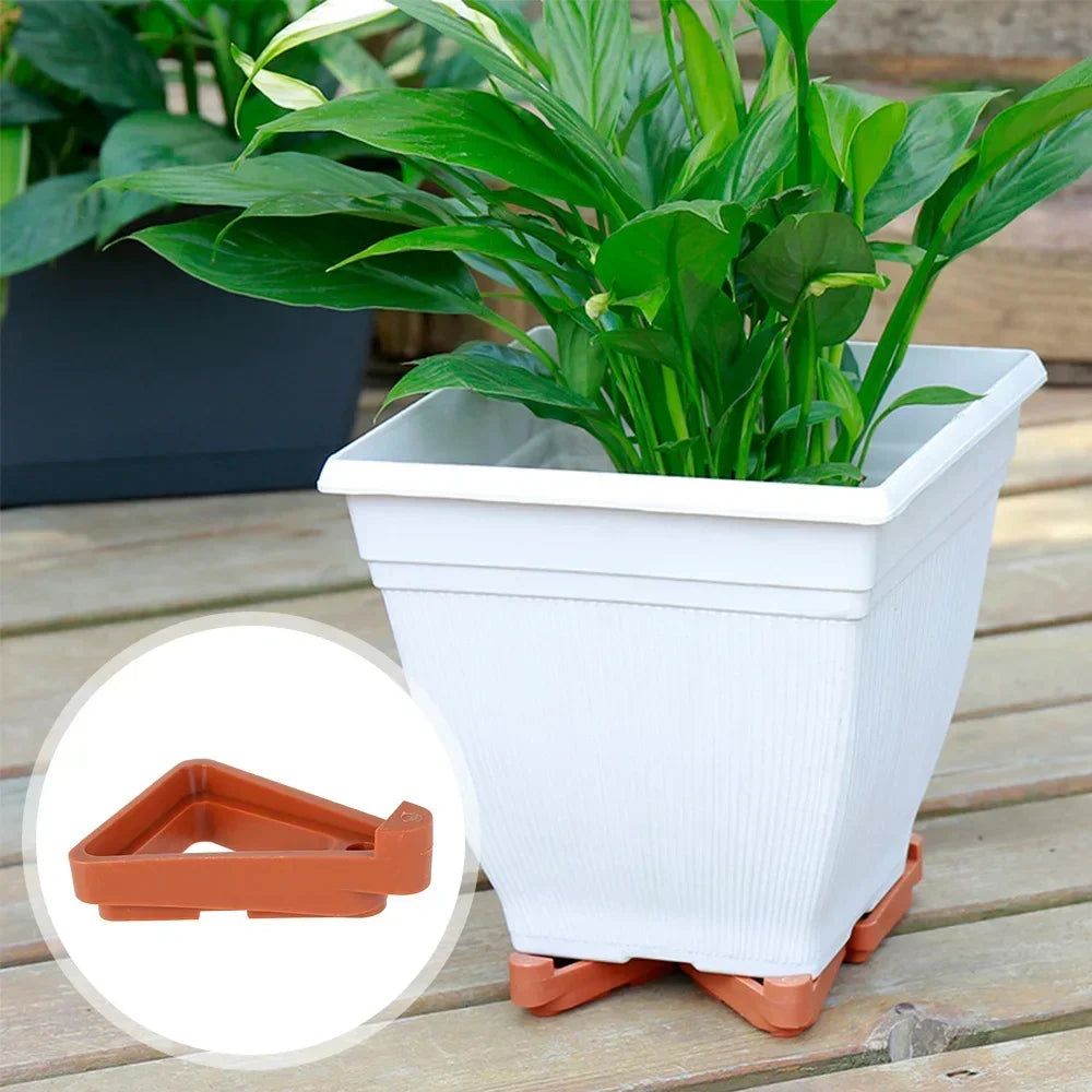 24Pcs Flower Pot Rack Holder Pot Potted Plant Stand Invisible Flower Pot Risers for Indoor Outdoor Gardening Plant Container