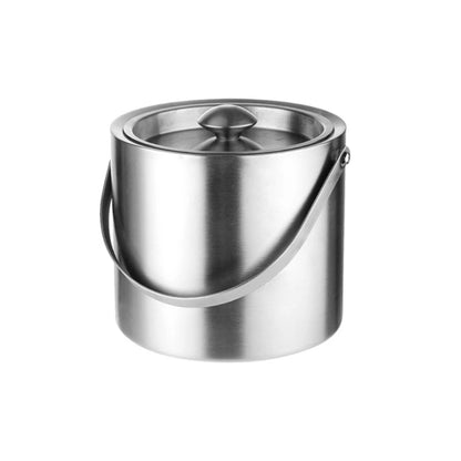 304 3L Stainless Steel Ice Bucket Portable Double Wall Insulated with Lid Hotel Wine Champagne Beverage Beer Tools