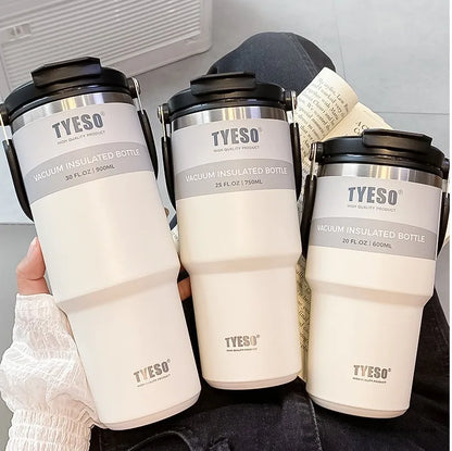 Tyeso Tumbler Coffee Cup Stainless Steel Vacuum Thermal Insulated Mug Large Capacity Double Drink Car Water Bottle Travel Mug