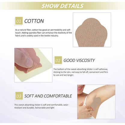 Underarm Absorb Patch Armpits Sweat Sticker Absorbing Sweat for Women Men 12pcs Strong Anti Perspiration Foot Sticker Patch