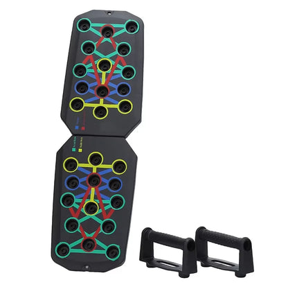 2025Portable Multifunctional Push-up Board Set with Handles Foldable Fitness Equipment for Chest Abdomen Arms and Back Training