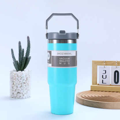 304 Stainless Steel 30oz Large Capacity Portable Car Cup Vacuum Portable Insulated Cup For Insulated Outdoor Car Ice Cream Cups