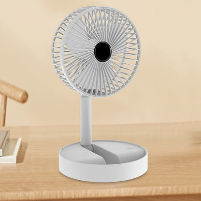 1-3PCS USB Foldable Fan Adjustable Height Desk Fan Portable Telescopic Floor Stand Fan 2000mAh 3 Speeds Summer Air Circulators