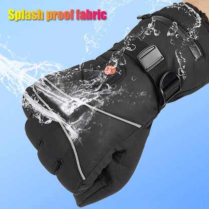 Electric Heated Gloves No Battery USB Hand Warmer Heating Gloves Winter Motorcycle Thermal Touch Screen Waterproof Bike Gloves