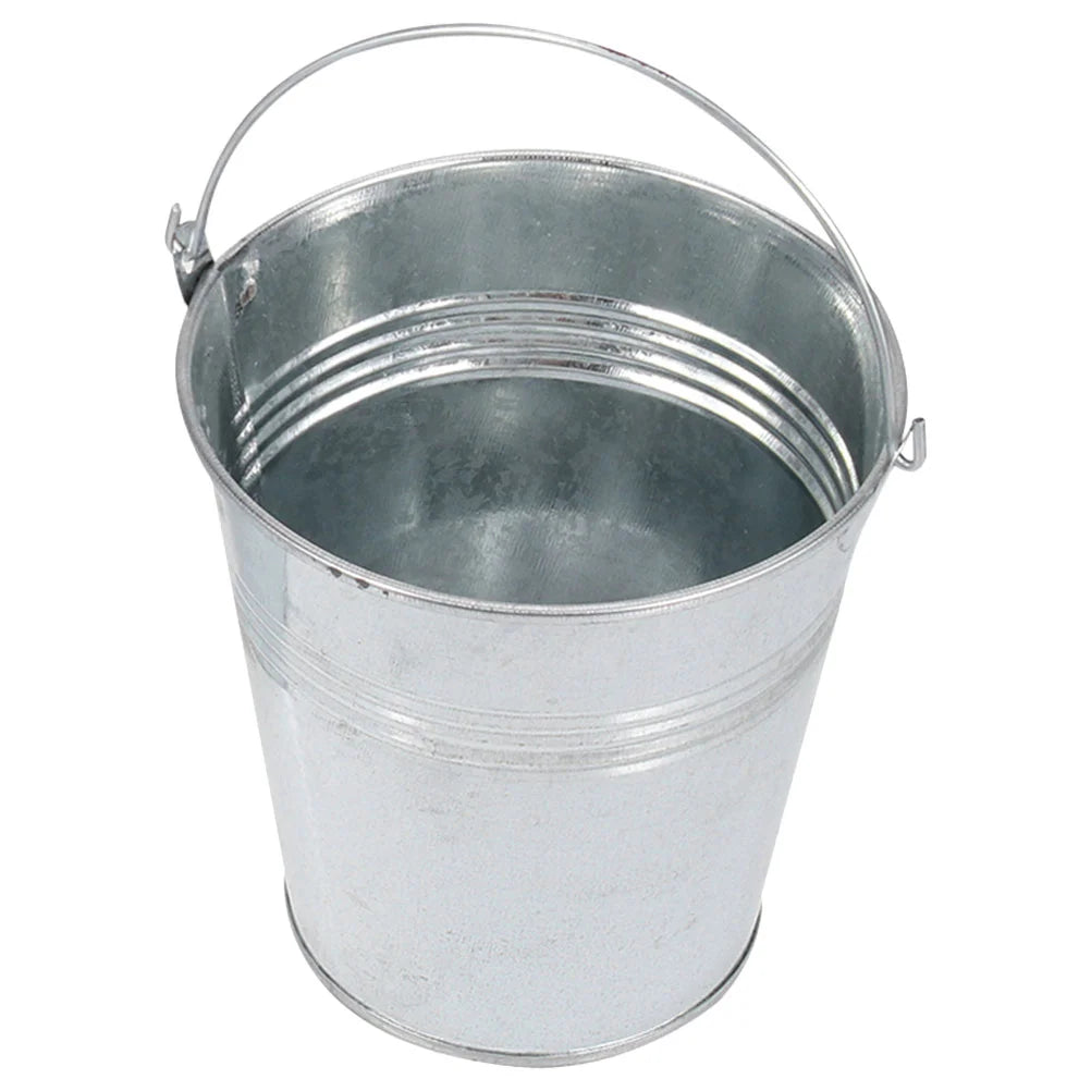 Small Iron Bucket Ice Cube Tray Mini Buckets Tin Pail Containers for Food Cookie Metal Chips Storage Keg Child