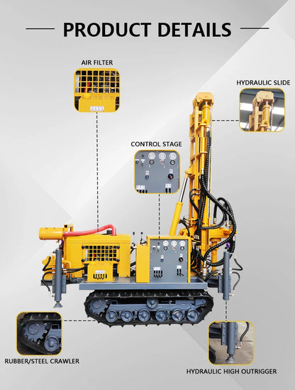 YG 200m Deep Hydraulic Good Quality Water Well Drilling Rigs Pneumatic Drill Machine for Sale